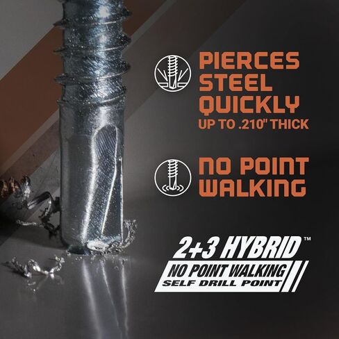 Fasteners Plus ST Fastening ZXL SteelBinder Metal to Metal #12 x 2 Self-Drilling Galvanized Screws with EPDM Rubber Washer, 250-Count - Designed for Roofing and Siding Panels in Kuwait