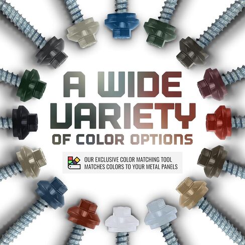 Fasteners Plus ST Fastening ZXL SteelBinder Metal to Metal #12 x 2 Self-Drilling Galvanized Screws with EPDM Rubber Washer, 250-Count - Designed for Roofing and Siding Panels in Kuwait