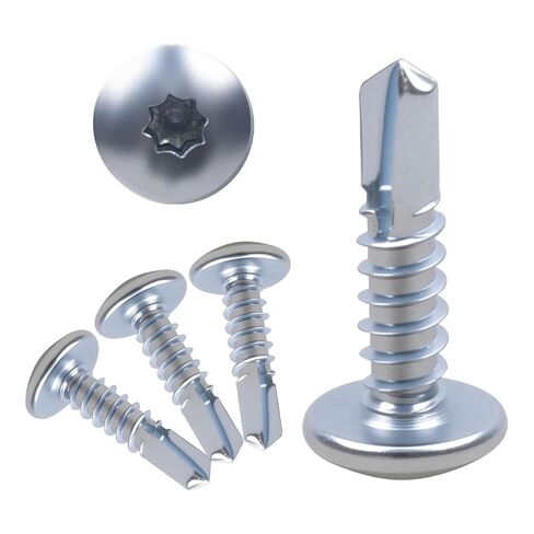 #10 x 3/4" Trailer Exterior Self Tapping Screws - Zinc Coated Truss Head Self Tapping Sheet Metal Screws - Compatible with Enclosed Trailers(200 Pack) in Kuwait