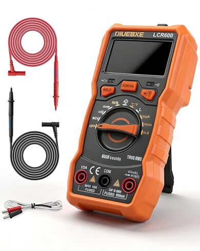 جهاز قياس رقمي متعدد LCR600 LCR، 6000 عدد اختبار مقاومة السعة RMS الحقيقية مع كاشف الجهد NCV، درجة حرارة التردد تيار متردد/تيار مستمر in Kuwait