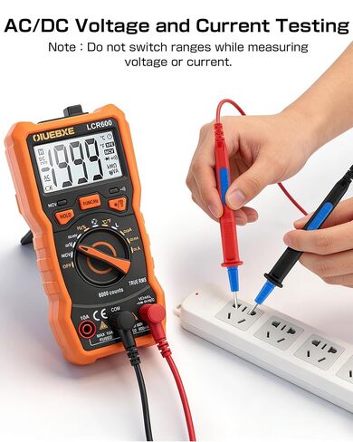 جهاز قياس رقمي متعدد LCR600 LCR، 6000 عدد اختبار مقاومة السعة RMS الحقيقية مع كاشف الجهد NCV، درجة حرارة التردد تيار متردد/تيار مستمر in Kuwait