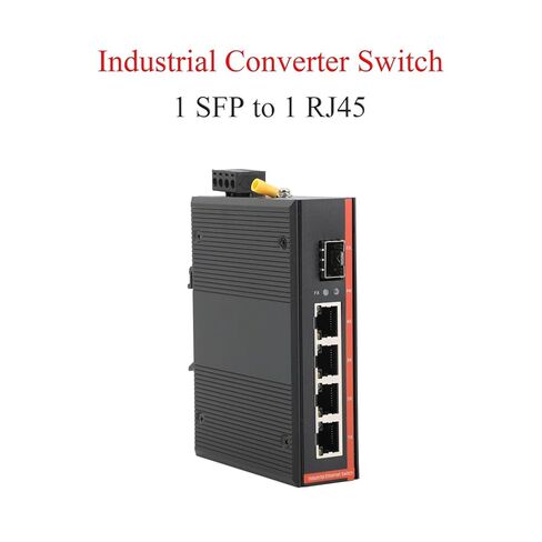 1 قطعة جيجابت SFP محول الوسائط الصناعية 1 SFP إلى 4 RJ45 10/100/1000M 550M/2KM/3KM in Saudi Arabia