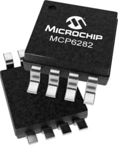 Microchip Technology, MCP6282T-E/MS, Dual Op Amp - Rail to Rail I/O - 5MHz - 450uA - 2.2 to 6.0V - 8-Lead MSOP - -40°C to 125°C - Tape&Reel (500 Item/s) in Saudi Arabia