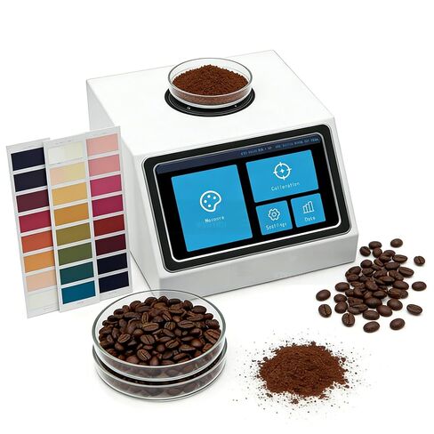 مقياس ألوان القهوة مع واجهة بيانات USB 7 بوصة IPS LCD D/8 دقة إضاءة SCI 0.01% SCAA/HCCI لألوان القهوة المطحونة وقياس مساحة مختبر CIE in Saudi Arabia