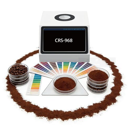 مقياس ألوان القهوة الرقمي قارئ ألوان القهوة مع إضاءة D/8 فتحة 50 مم طيف كامل LED 400-700 نانومتر الطول الموجي مؤشرات SCAA/HCCI لحبوب القهوة المطحونة ومسحوق القهوة الفورية in Kuwait