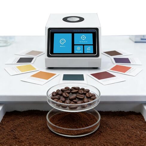 محلل ألوان القهوة SCAA مع نطاق 400-700 نانومتر، فتحة 50 مم لمسحوق القهوة المطحونة، القهوة الفورية، نطاق انعكاس 0.01%، واجهة USB للمراقب 10 درجات D65 in Kuwait