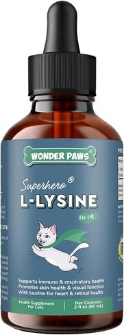 Premium L-Lysine Supplement for Cats – for Immune Support, Sneezing, Runny Nose, Watery Eyes & Nasal Health– 60ML Lysine for Feline Respiratory Support – Cat Lysine Drops with Taurine for Immunity in Kuwait