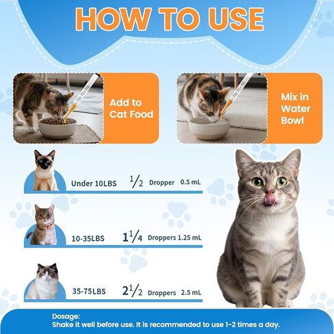 L-Lysine Supplement for Cats - Immune & Respiratory Support for Feline Health - Promotes Eye Function, Reduces Sneezing & Runny Nose - Natural Defense Boost - Roast Chicken Flavor, 60ML in Kuwait