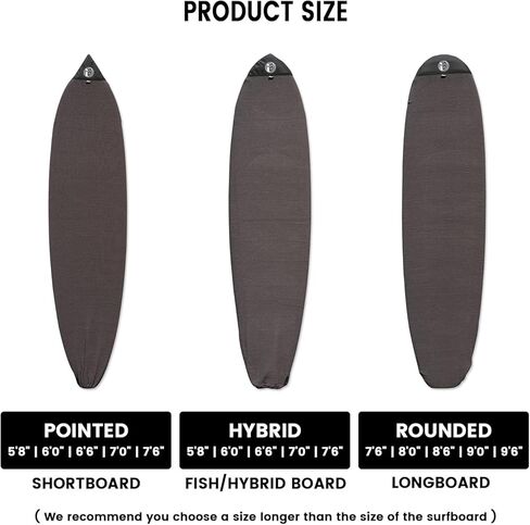 غطاء جورب ركوب الأمواج من Rokia R سريع الجفاف ومضاد للتصادمات ومتين - مناسب للحقائب الواقية من اللوح القصير واللوح الطويل والأسماك واللوحة الهجينة، اختر المقاس والألوان in Kuwait