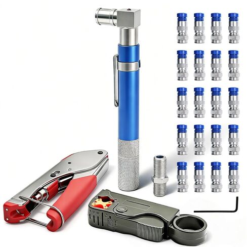 Coaxial Pocket Toner Pocket Continuity Tester(Tracer) and Toner with Light&Buzzer Voltage Toner and Barrel Connector Bundle for Testing Coax Cable, RG6, RG59, CATV Wire Tracer in Saudi Arabia