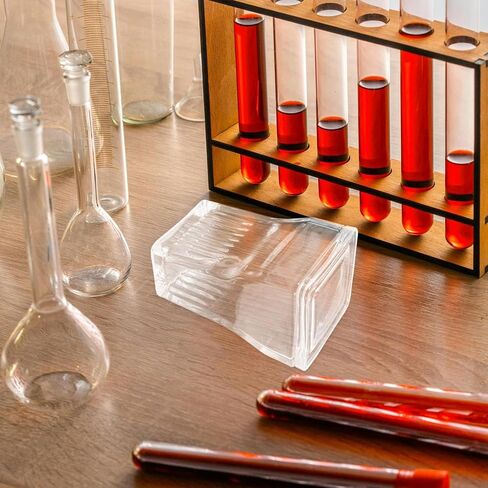 BESTYASH 2pcs Lab Glass Staining Jar with Glass Lid, Vertical Coplin Slide Staining Tank for 5 and 9 Microscope Slides, Laboratory Glassware for Scientific Experiments in Kuwait