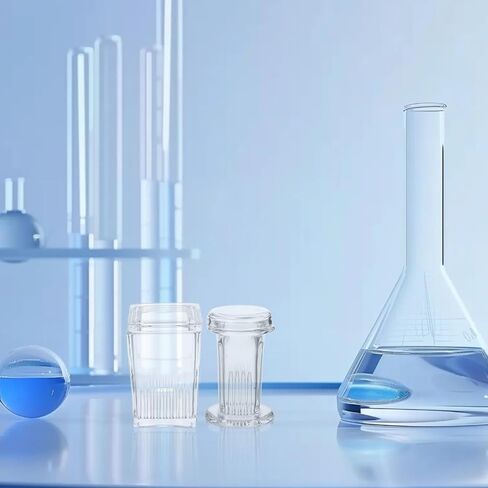 BESTYASH 2pcs Lab Glass Staining Jar with Glass Lid, Vertical Coplin Slide Staining Tank for 5 and 9 Microscope Slides, Laboratory Glassware for Scientific Experiments in Kuwait