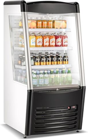 Commercial Open Air Slope Merchandiser, ETL Grab Go Display Refrigerator, Fridge Cooler, 40" W 13.4 cu.ft. in Kuwait