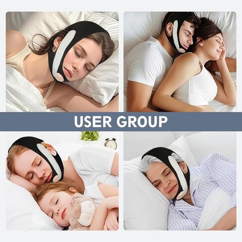 Anti Snoring Chin Strap for Sleeping Adjustable(2 Pack), Effective Anti Snoring Device Breathable and Reusable, High Elasticity Traceless Comfortable Snore Stopper for Adult in Kuwait