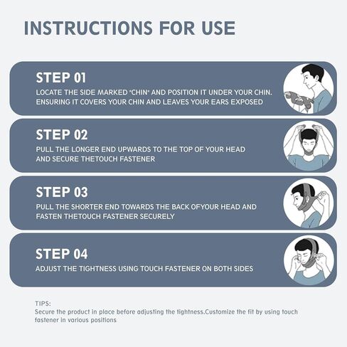 Anti Snoring Chin Strap for Sleeping Adjustable(2 Pack), Effective Anti Snoring Device Breathable and Reusable, High Elasticity Traceless Comfortable Snore Stopper for Adult in Kuwait