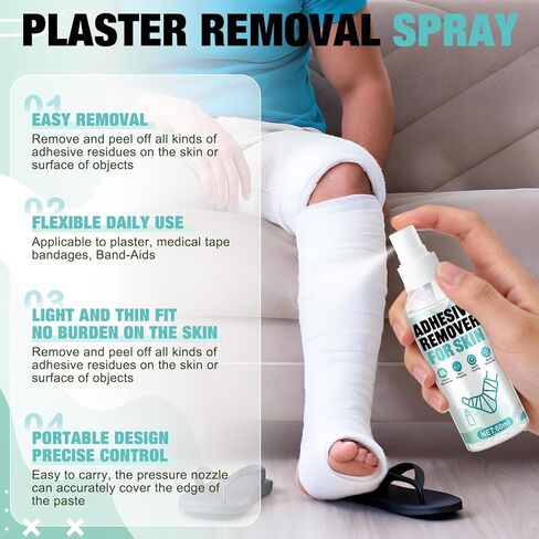 OverZyn 2 oz Skin Adhesive Remover, Bandage Adhesive Remover, Ostomy Adhesive Remover Spray, Quick-Peeling, Suitable for Removing adhesives Such As Skin Tape, Sports Tape, and Ostomy Tape in Kuwait