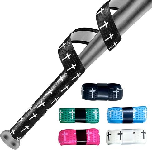 5 Pcs Baseball Bat Grip Tape, Faith Cross Bat Grip Tape, 1.5mm Precut and Full Adhesive Baseball Wrist Tape,Anti-Slip Sports Bat Handle Grip in Saudi Arabia
