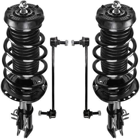 Detroit Axle - Front Struts Sway Bars for 2012-2020 Chevrolet Sonic 2 Struts with Coil Spring Assembly 2 Sway Bar End Links 2013 2014 2015 2015 2017 2018 2019 Suspension kit Replacement in Saudi Arabia