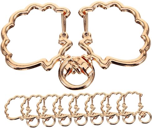 Veemoon 10pcs Chic Shell Snap Keyring Clips Metal Spring Keychain Clasps DIY Craftings in Saudi Arabia