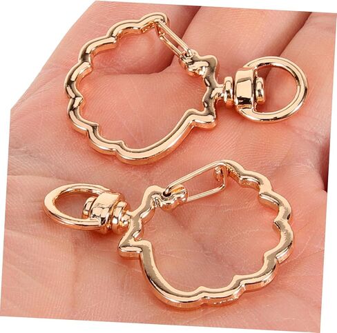 Veemoon 10pcs Chic Shell Snap Keyring Clips Metal Spring Keychain Clasps DIY Craftings in Saudi Arabia