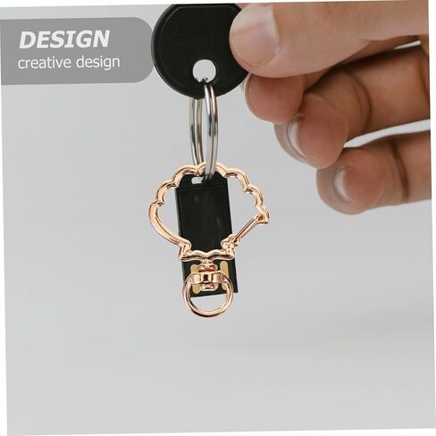 Veemoon 10pcs Chic Shell Snap Keyring Clips Metal Spring Keychain Clasps DIY Craftings in Saudi Arabia