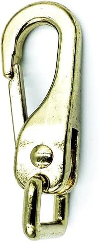 خطاف زنبركي شديد التحمل مطلي بالنيكل 3/4 بوصة 0.75 بوصة 19 مم خطاف مشبك مربع للعين قوي ومتين لخيول الخيول، زمام ثابت، رسن مطلي بالنيكل، عين مربعة ذهبية in Kuwait