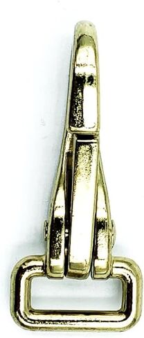 خطاف زنبركي شديد التحمل مطلي بالنيكل 3/4 بوصة 0.75 بوصة 19 مم خطاف مشبك مربع للعين قوي ومتين لخيول الخيول، زمام ثابت، رسن مطلي بالنيكل، عين مربعة ذهبية in Kuwait