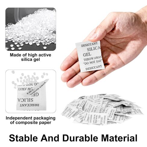 250 قطعة من عبوات جل السيليكا للتخزين، عبوات سيليكا 1 جرام، عبوات مجففة للتخزين، عبوات مجففة للإلكترونيات، الخزانة، الملابس in Kuwait