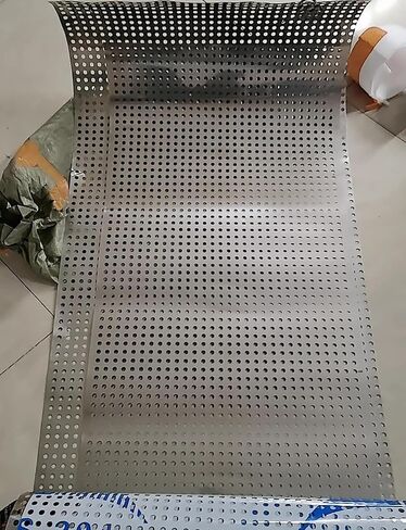 304 Stainless Steel Perforated Sheet - Industrial Metal Plate, Cat Balcony Safety Nets, Leakproof Window Anti-Fall Mesh Pad, Decorative Anti-Theft Screen Grilles (35x220cm) in Kuwait