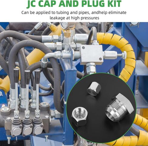 طقم قابس وغطاء 72 قطعة JIC 37 درجة، تركيبات خرطوم هيدروليكي بخيوط مضيئة، مجموعة تركيب أنابيب من الصلب الكربوني، طقم مقابس وأغطية هيدروليكية بخيوط دقيقة، مقاس 4 6 8 10 12 16 in Kuwait