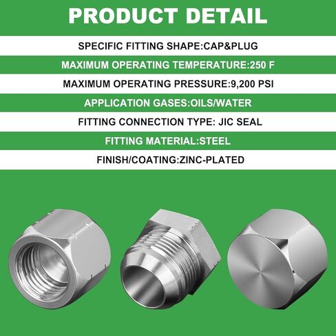 طقم قابس وغطاء 72 قطعة JIC 37 درجة، تركيبات خرطوم هيدروليكي بخيوط مضيئة، مجموعة تركيب أنابيب من الصلب الكربوني، طقم مقابس وأغطية هيدروليكية بخيوط دقيقة، مقاس 4 6 8 10 12 16 in Kuwait