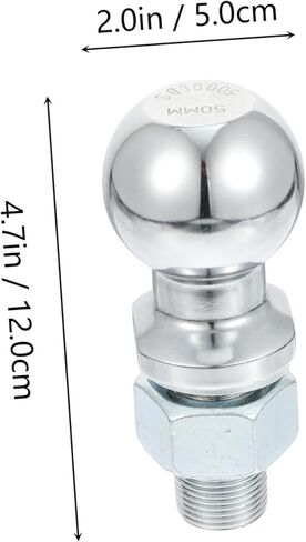 Happyyami Trailer Tow Ball Chrome Plated Towing Ball for Secure Connection Durable and for Trailers and Yacht Accessories Capacity in Saudi Arabia