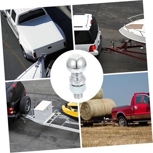 Happyyami Trailer Tow Ball Chrome Plated Towing Ball for Secure Connection Durable and for Trailers and Yacht Accessories Capacity in Saudi Arabia