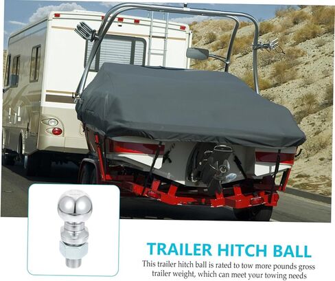 Happyyami Trailer Tow Ball Chrome Plated Towing Ball for Secure Connection Durable and for Trailers and Yacht Accessories Capacity in Saudi Arabia