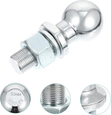 Happyyami Trailer Tow Ball Chrome Plated Towing Ball for Secure Connection Durable and for Trailers and Yacht Accessories Capacity in Saudi Arabia