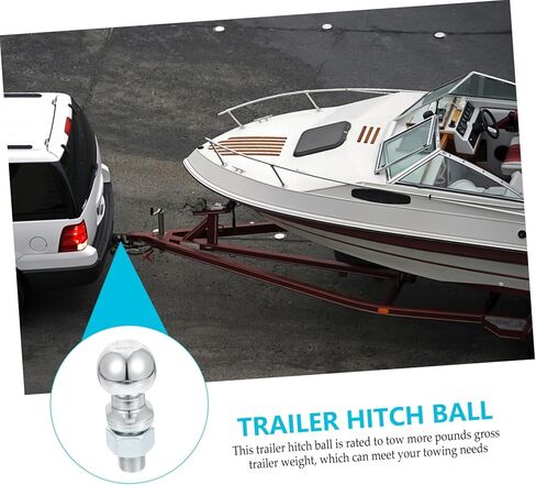 Happyyami Trailer Tow Ball Chrome Plated Towing Ball for Secure Connection Durable and for Trailers and Yacht Accessories Capacity in Saudi Arabia