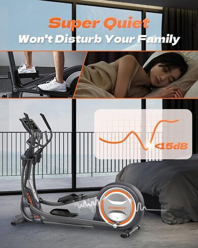 GYMOST Elliptical Machine, Elliptical Exercise Machine for Home with Hyper-Quiet Magnetic Drive System, Elliptical Trainer with 32 Resistance Levels, Large LED Monitor in Saudi Arabia