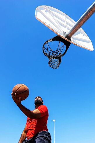 Heavy-Duty Basketball Net, 12 Loops Replacement Net for Standard Rims, All-Weather Anti-Whip Sports Net for Indoor & Outdoor Use in Saudi Arabia