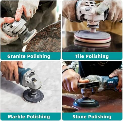 Diamond Polishing Pad, 6 inch 150 mm 100 Grit Sanding Discs for Grinder & Polisher, Hook and Loop Backing Pad for Grinding Buffing Granite Marble Concrete Stone (1 Piece) in Saudi Arabia