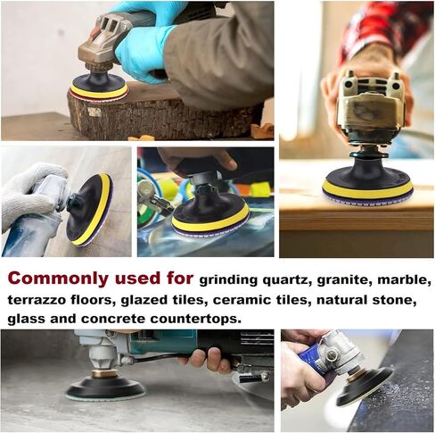 Diamond Polishing Pad, 6 inch 150 mm 100 Grit Sanding Discs for Grinder & Polisher, Hook and Loop Backing Pad for Grinding Buffing Granite Marble Concrete Stone (1 Piece) in Saudi Arabia