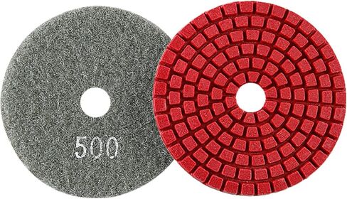 Diamond Polishing Pad, 6 inch 150 mm 100 Grit Sanding Discs for Grinder & Polisher, Hook and Loop Backing Pad for Grinding Buffing Granite Marble Concrete Stone (1 Piece) in Saudi Arabia