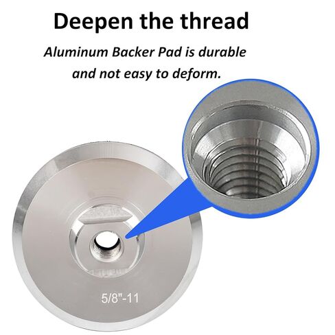 4 Inch Heavy-Duty Aluminium Backer Pad 5/8"-11 Thread Hook and Loop Rigid Back Up Pad in Kuwait