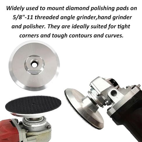 4 Inch Heavy-Duty Aluminium Backer Pad 5/8"-11 Thread Hook and Loop Rigid Back Up Pad in Kuwait