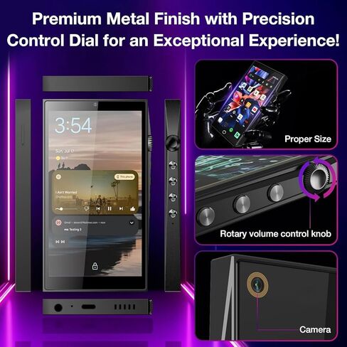 192GB 4.7" Touch Screen(1280P) Mp3 Player with Bluetooth and WiFi, Android 13 Music Player with Spotify,Pandora,Amazon Music,Bluetooth Mp3 Player with Camera,Mp3 & Mp4 Players for Kids in Kuwait