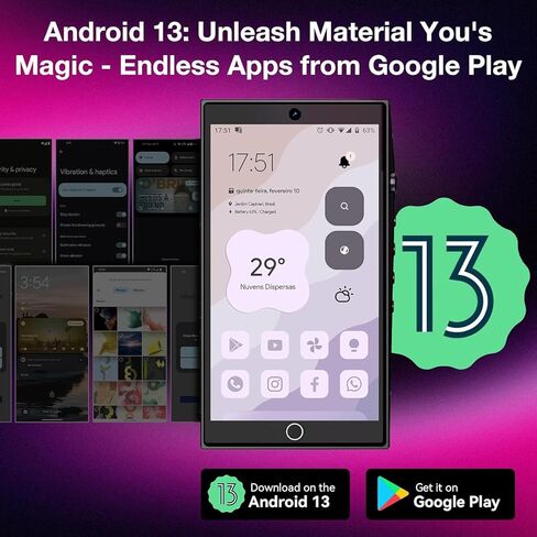 192GB 4.7" Touch Screen(1280P) Mp3 Player with Bluetooth and WiFi, Android 13 Music Player with Spotify,Pandora,Amazon Music,Bluetooth Mp3 Player with Camera,Mp3 & Mp4 Players for Kids in Kuwait