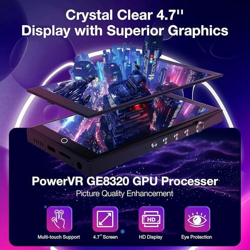 192GB 4.7" Touch Screen(1280P) Mp3 Player with Bluetooth and WiFi, Android 13 Music Player with Spotify,Pandora,Amazon Music,Bluetooth Mp3 Player with Camera,Mp3 & Mp4 Players for Kids in Kuwait