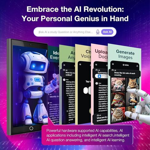 192GB 4.7" Touch Screen(1280P) Mp3 Player with Bluetooth and WiFi, Android 13 Music Player with Spotify,Pandora,Amazon Music,Bluetooth Mp3 Player with Camera,Mp3 & Mp4 Players for Kids in Kuwait