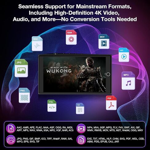 192GB 4.7" Touch Screen(1280P) Mp3 Player with Bluetooth and WiFi, Android 13 Music Player with Spotify,Pandora,Amazon Music,Bluetooth Mp3 Player with Camera,Mp3 & Mp4 Players for Kids in Kuwait