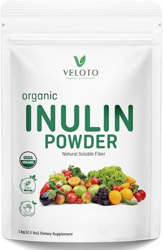 Organic Inulin Powder – Prebiotic Fiber Supplement for Smoothies & Drinks, 2.2 lb, Flavorless, Water Soluble, Vegan & Non-GMO in Saudi Arabia