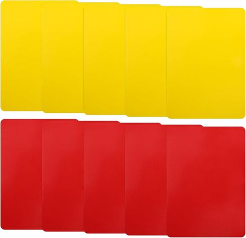 10 Pack Red and Yellow Cards for Soccer, Professional Yellow Cards Soccer Referee Warning Card for Sport Competition Training Judge Warning Referee Scorebook in Saudi Arabia